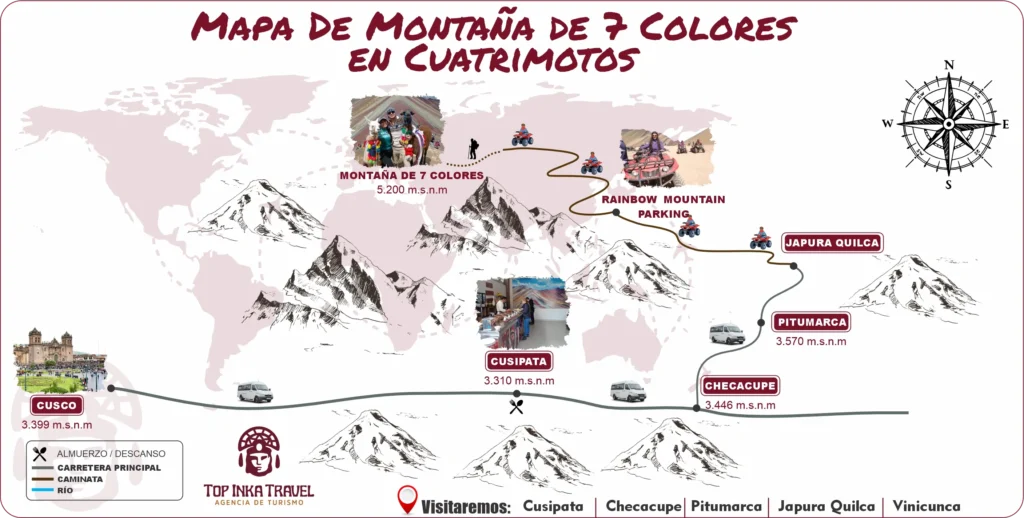 Mapa de Montaña de 7 Colores en Cuatrimotos
